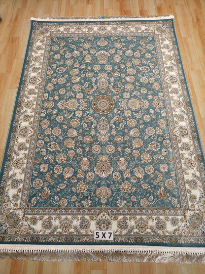 Firozaa Grey Blue Iranian Rug