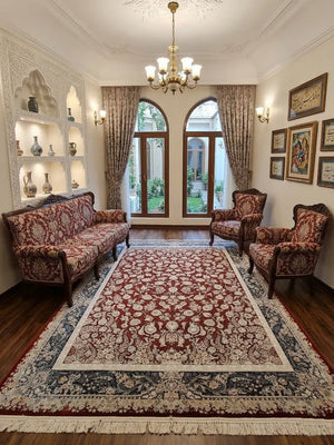 Firdosh-e-Kroojh Red Iranian Rug