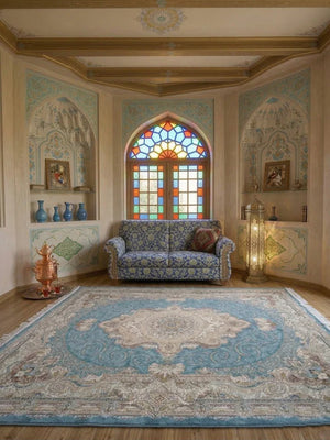 Nahida Blue Iranian Rug