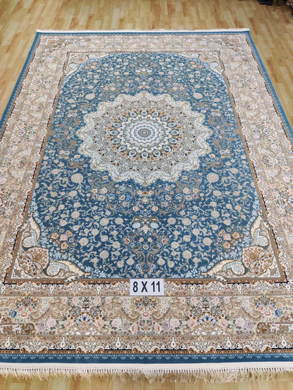 Alfiya Dark Blue Iranian Rug