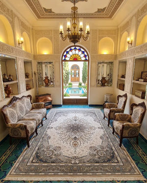 Tasbiya Beige Iranian Rug
