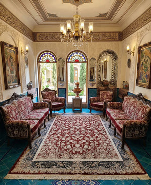 Zafiya Maroon Iranian Rug