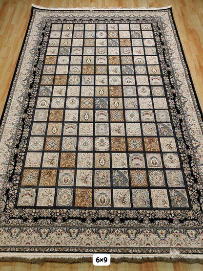 Saarin Black Iranian Rug