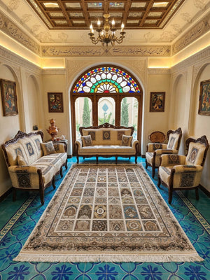 Zaafran Cream Iranian Rug