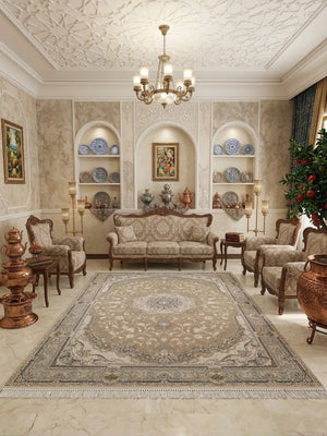 Qasas Brown Iranian Rug