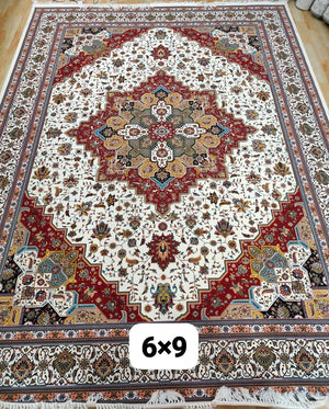Yufsa White Iranian Rug