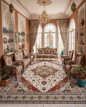 Yufsa White Iranian Rug