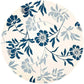White and Blue Floral Carpet