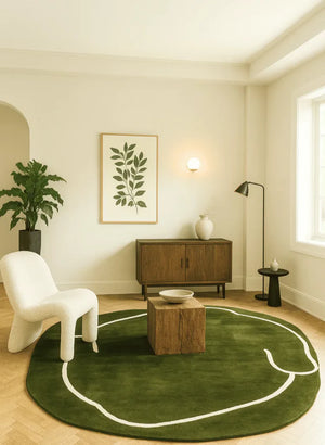 Contemporary Round Hand Tufted Rug