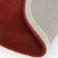 Burgundy Round Hand Tufted Rug