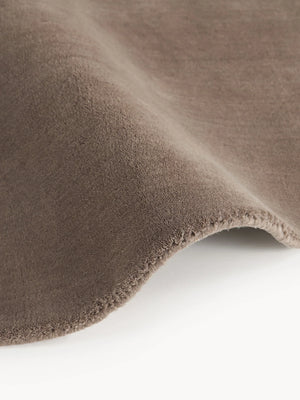 Brown Round Hand Tufted Viscose Silk Rug