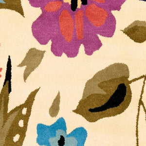 Surma Floral Round Hand Tufted Rug