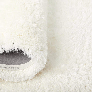 Gelina Pure White Round  Shaggy  Carpet