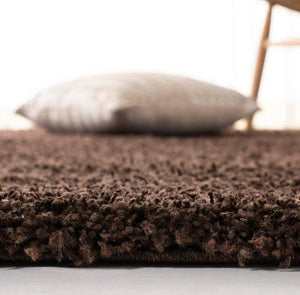 Brown Round Shaggy Carpet