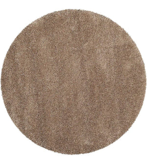Beige Round Shaggy  Carpet