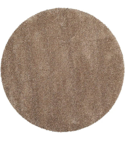 Beige Round Shaggy  Carpet