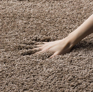 Beige Round Shaggy  Carpet