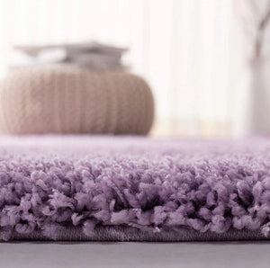 Light Purple Round Shaggy  Carpet