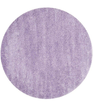 Light Purple Round Shaggy  Carpet