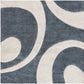 Modern Grey & White Shaggy Carpet