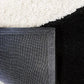 Modern Black , White & Red Geometric Shaggy  Carpet