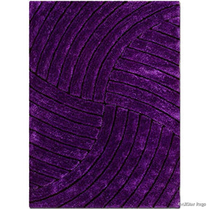 Swirl Purple Shaggy Carpet