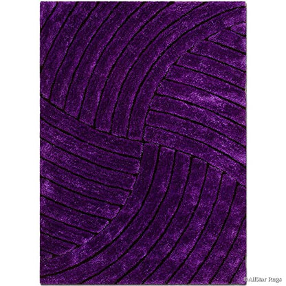 Swirl Purple Shaggy Carpet
