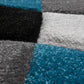 Aqua Grey Shaggy Carpet