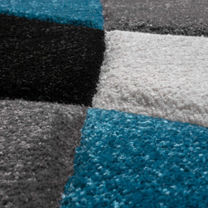 Aqua Grey Shaggy Carpet
