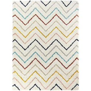 Zigzag Multicolour Shaggy Carpet