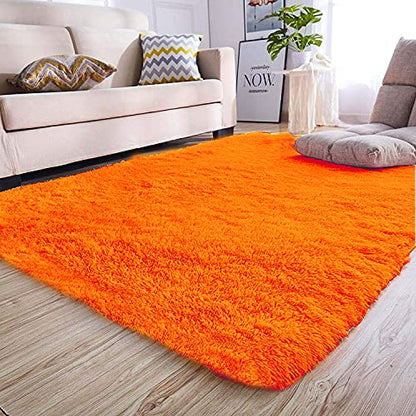 Orange Shaggy Carpet