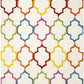 Handmad Ivory & Multicolour Shaggy Carpet