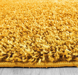 Handmad Yellow Shaggy Carpet