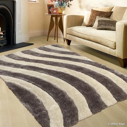 Grey & Beige Shaggy Carpet