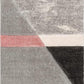 Grey Pink Compass Geometric Shaggy Carpet