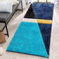 Aqua Blue  Compass Geometric Shaggy Carpet