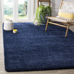 Solid Blue Shaggy Carpet