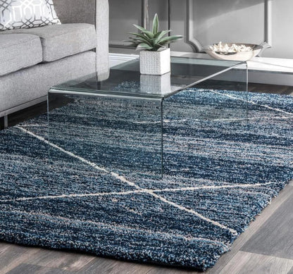 Terra Navy Blue Shaggy Carpet