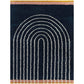 Navy Blue Multicolour Shaggy Carpet
