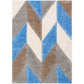 Blue & Brown Multicolour Shaggy Carpet