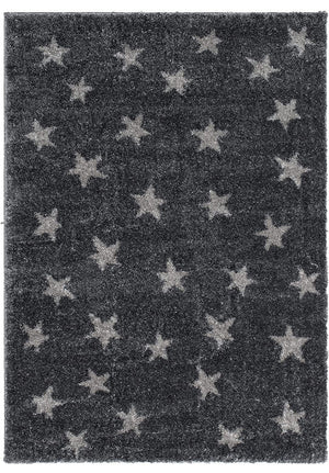 Dark Grey Little Star Shaggy Carpet