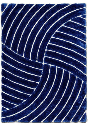 Swirl Blue Shaggy Carpet