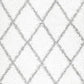 Croma White & Grey Shaggy Carpet