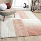 Peach & White 3D Edge Shaggy Carpet