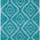 Maze Blue Shaggy Carpet
