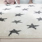 Ivory Little Star Shaggy Carpet