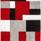 Ruffel Multicolour Geometric Shaggy Carpet