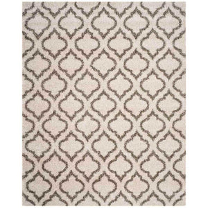 Sage Moroccan Ivory & Grey Shaggy Carpet