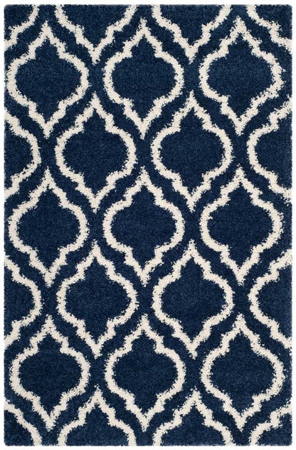 Sage Moroccan Blue Shaggy Carpet