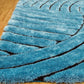 Swirl Teal Blue Shaggy Carpet